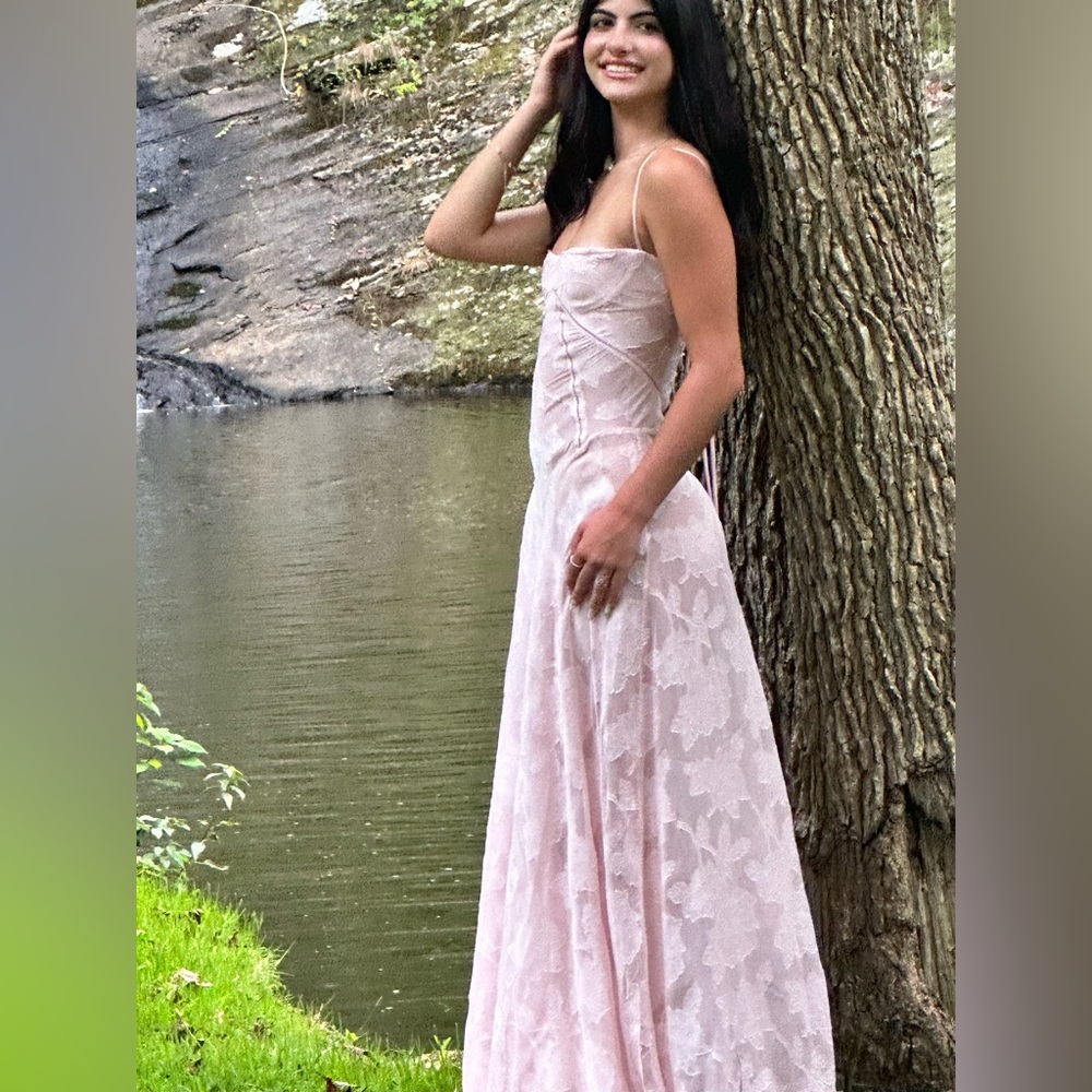 House of CB Seren Blush Lace Up Back Gown